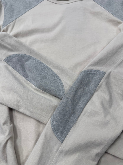 SS2007 Maison Martin Margiela Cream/Grey Panelled Long Sleeve Shirt