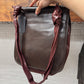 Dries Van Noten Oxblood Red Leather Crossbody Bag