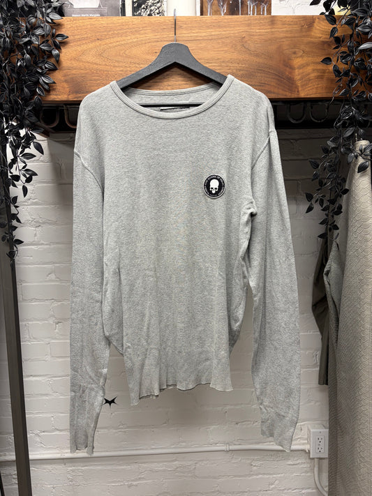 SS2001 Number (N)ine ‘School of Visual Comedy’ Ribbed Cotton Long Sleeve T-Shirt