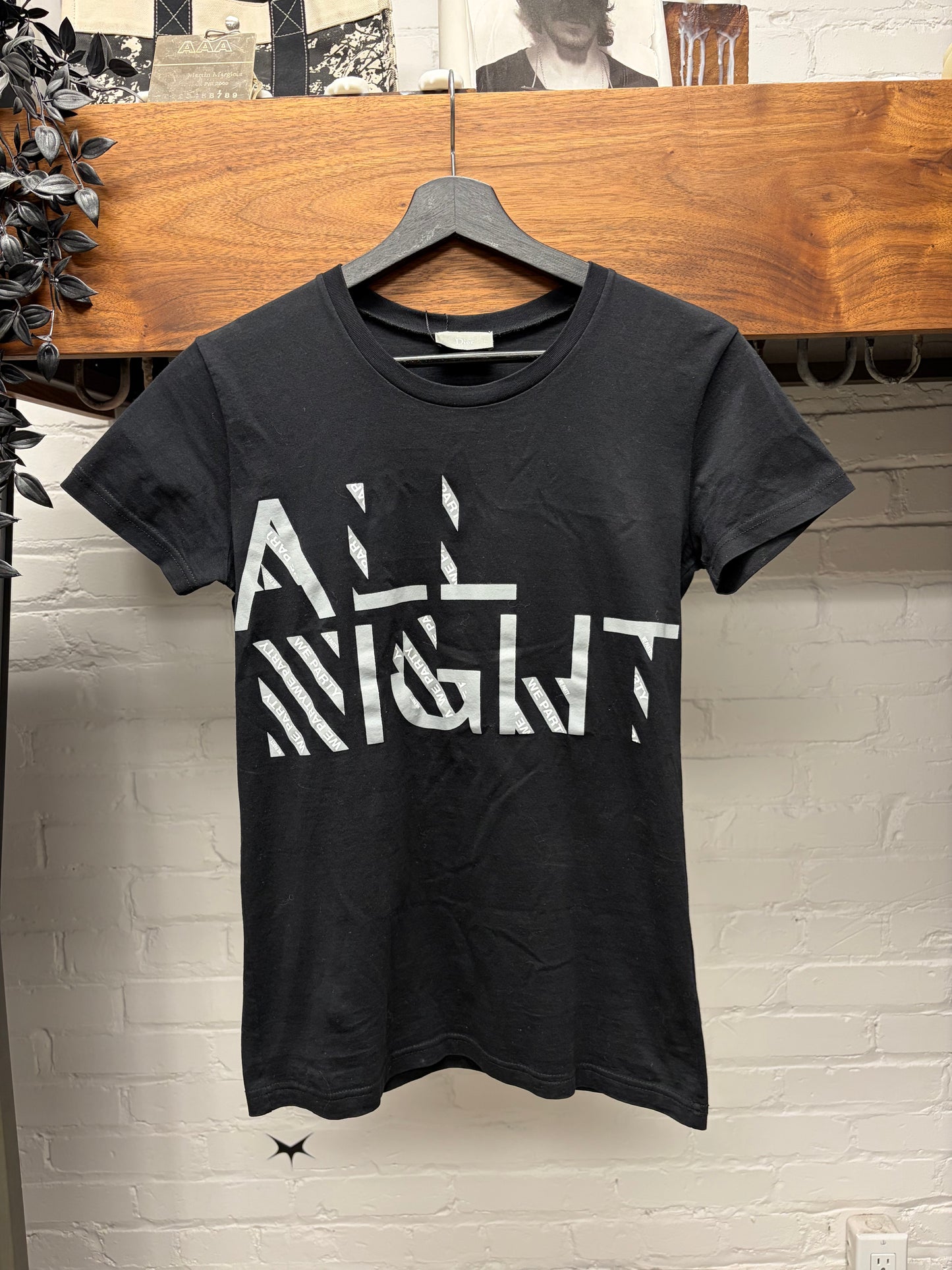 AW2003 Dior Homme by Hedi Slimane ‘We Party All Night’ Slogan T-Shirt