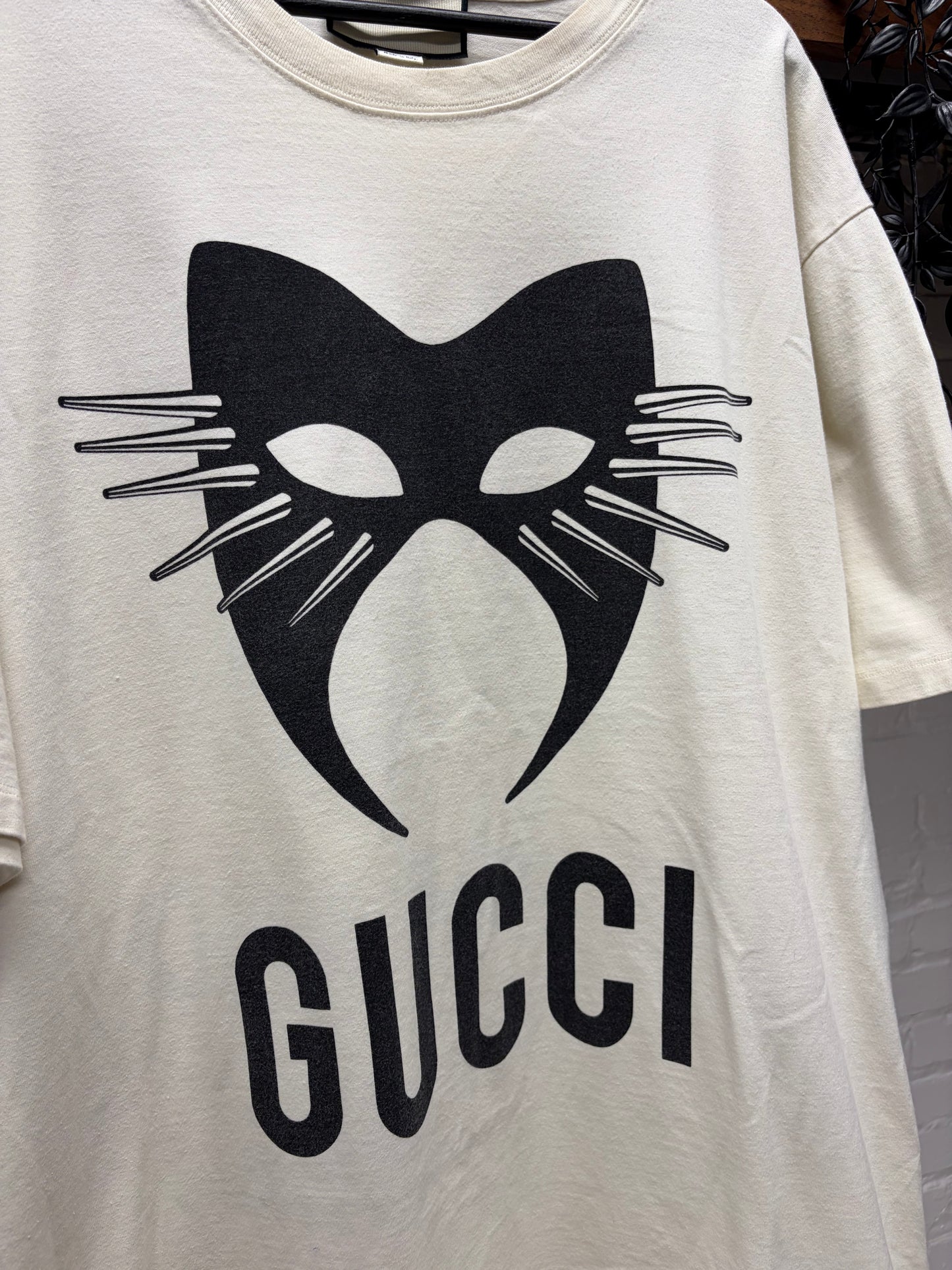 Gucci Manifesto ‘Mask’ Cream White Oversized T-Shirt