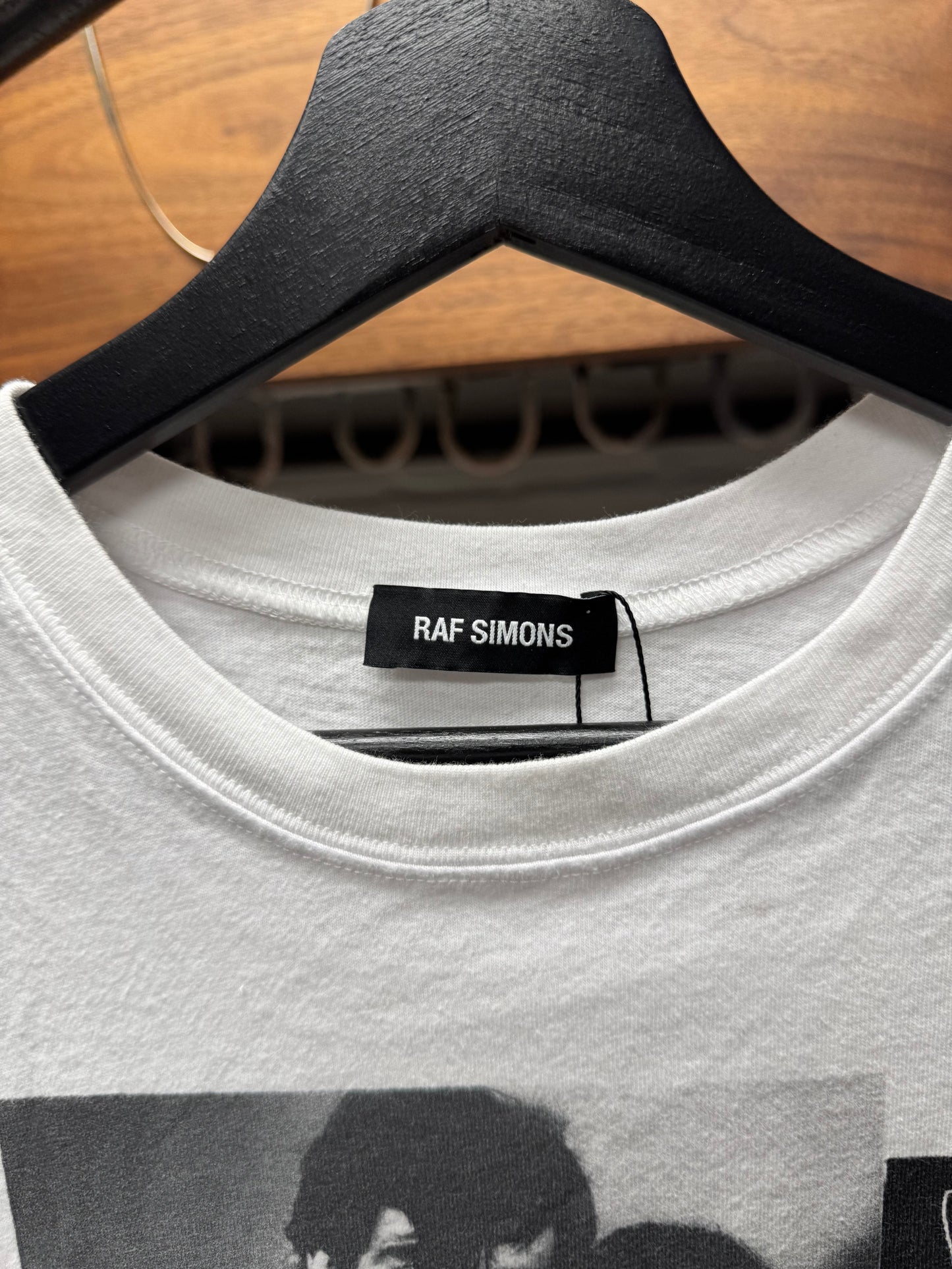 SS2019 Raf Simons ‘Clubbers’ White Cotton Portrait Tank Top