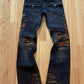 Tornado Mart Washed Black ‘Rust Fade’ Flared Cut Denim