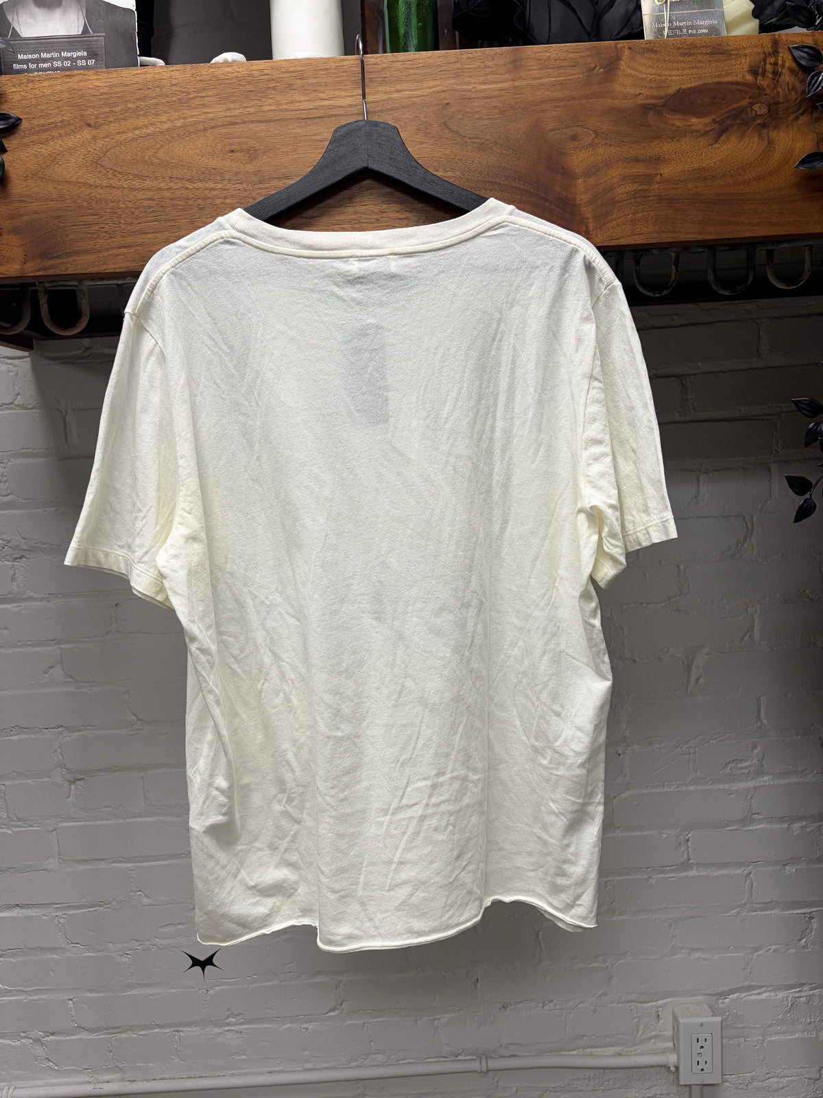 2017 Saint Laurent White ‘Cursive Logo’ Short Sleeve T-Shirt