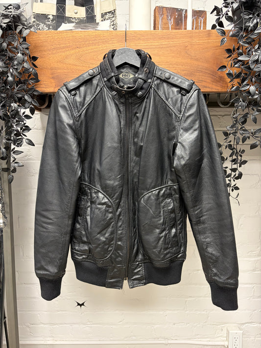 Hysteric Glamour Calfskin Leather Black Moto Jacket