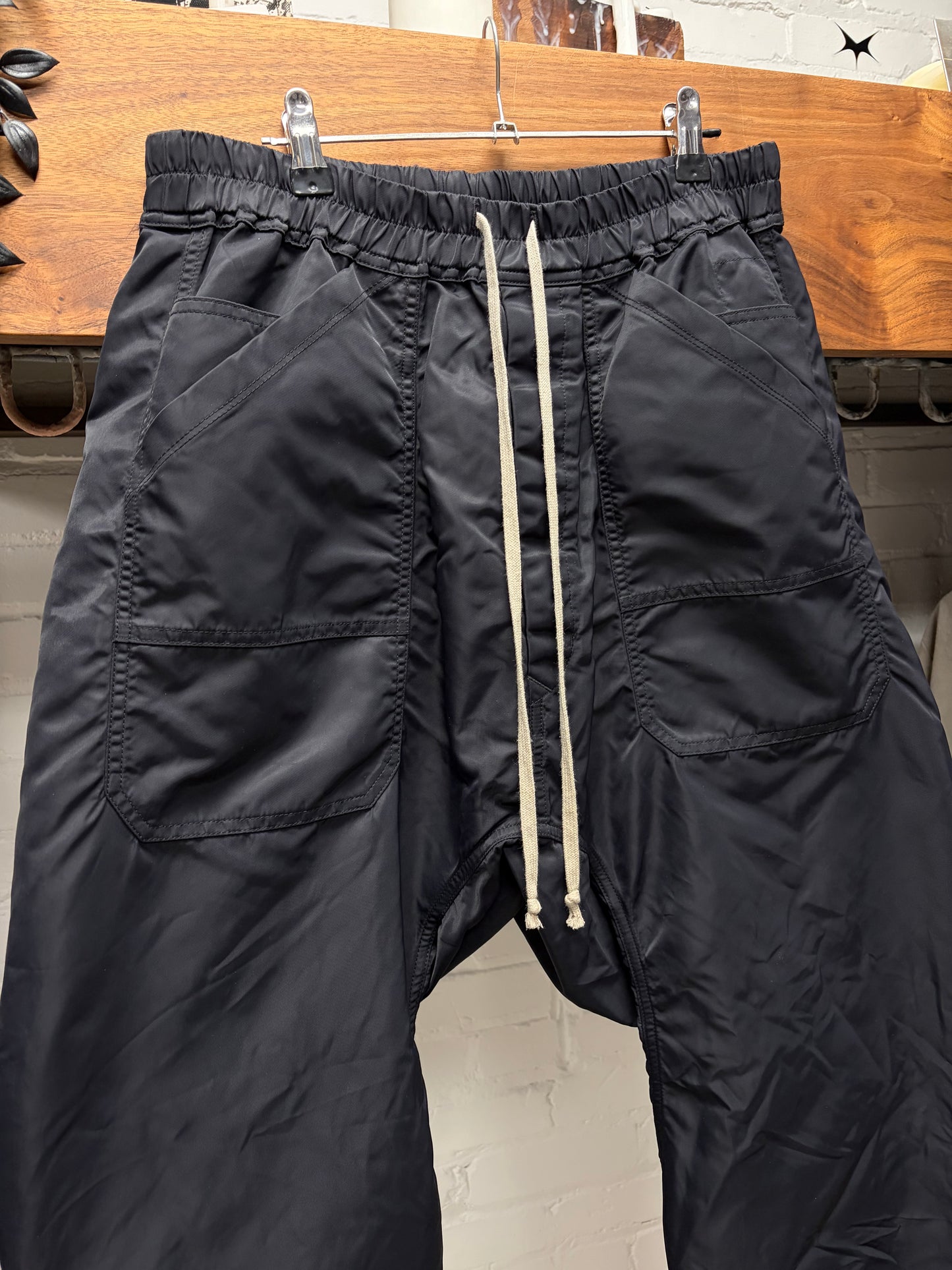 Rick Owens ‘DRKSHDW’ 3/4 Length Drop Crotch Pod Shorts