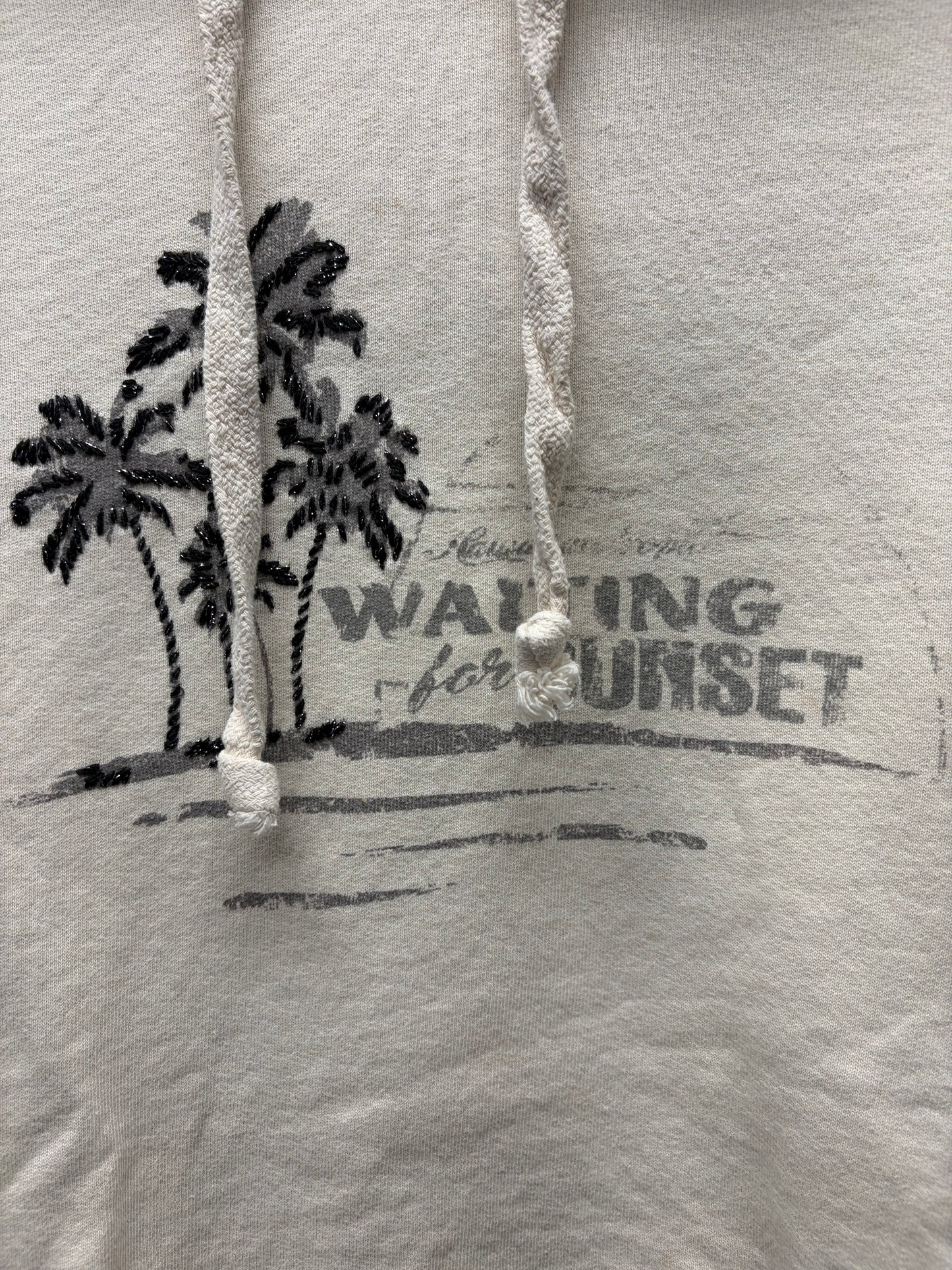 2017 Saint Laurent ‘Waiting for Sunset’ Cream White Hoodie