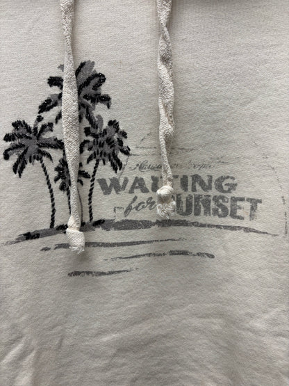 2017 Saint Laurent ‘Waiting for Sunset’ Cream White Hoodie