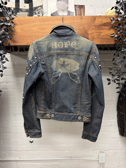 AW2005 Dsquared2 ‘Jesus Lord’ Studded Denim Trucker Jacket