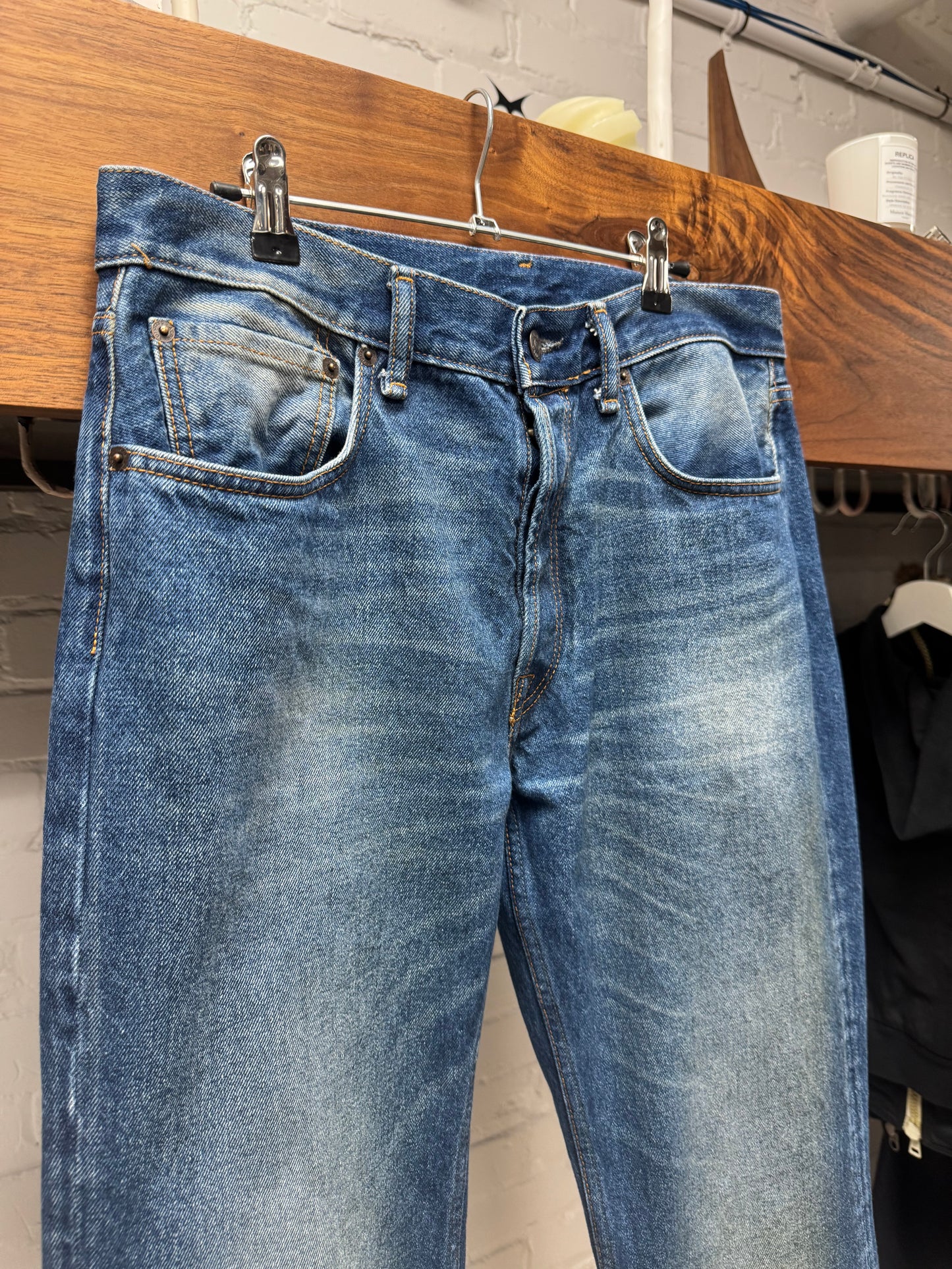 Acne Studios ‘Atlantis 1992’ Dirt Wash Blue Flared Cut Jeans
