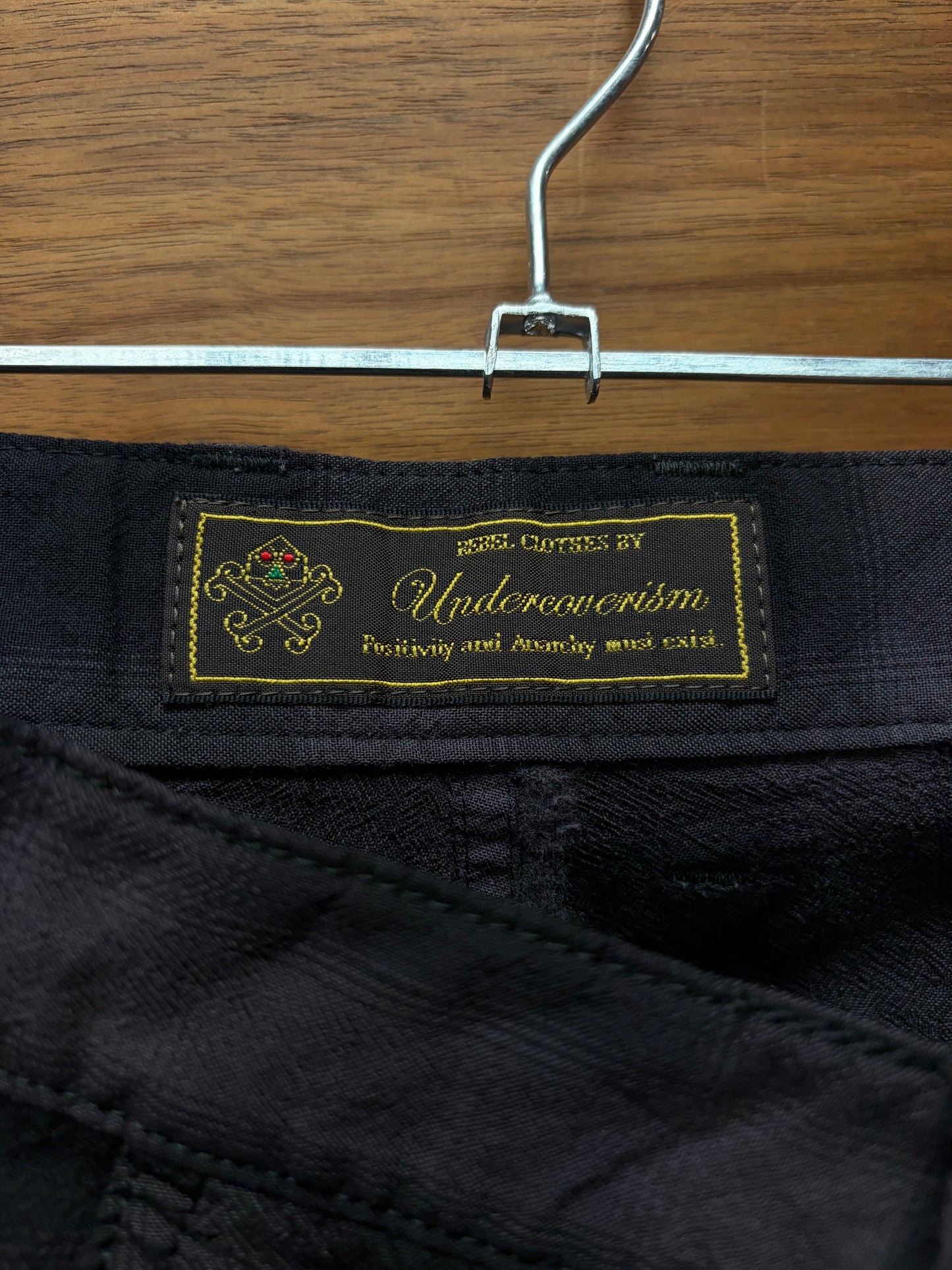 Undercover Purple/Black ‘Shadow Plaid’ Cotton Shorts