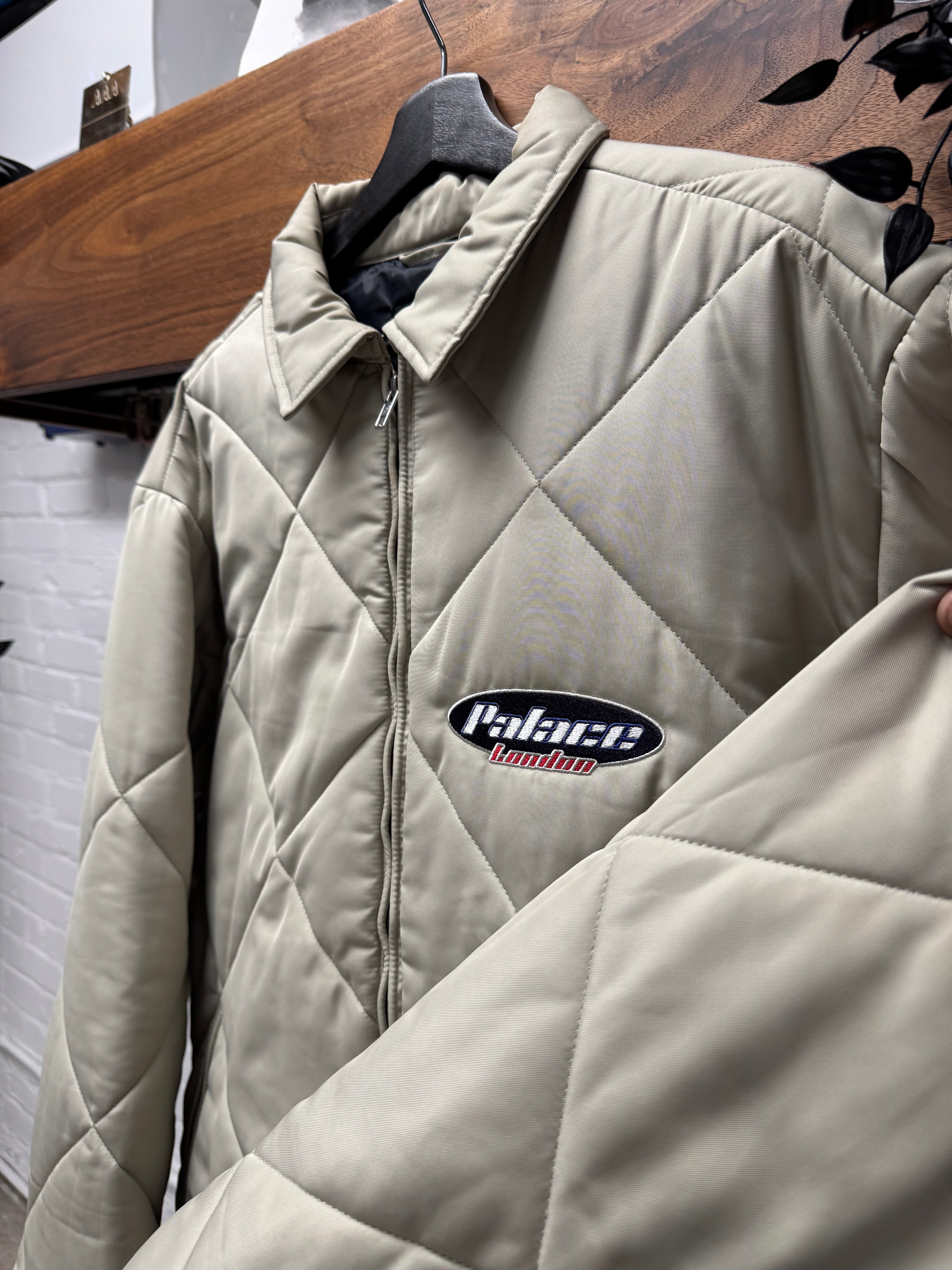 AW2021 Palace 'Stone' Collared 'Puffa' Zip-Up Work Jacket