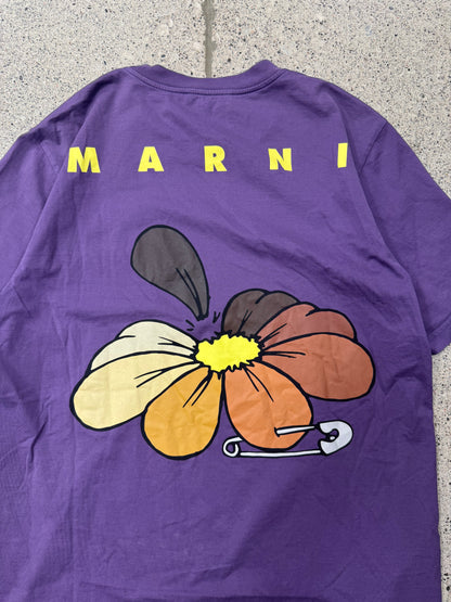 Marni ‘Flower Pin’ Purple Graphic T-Shirt