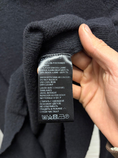 Haider Ackermann ‘Mock Neck’ Black Ribbed Wool Sweater