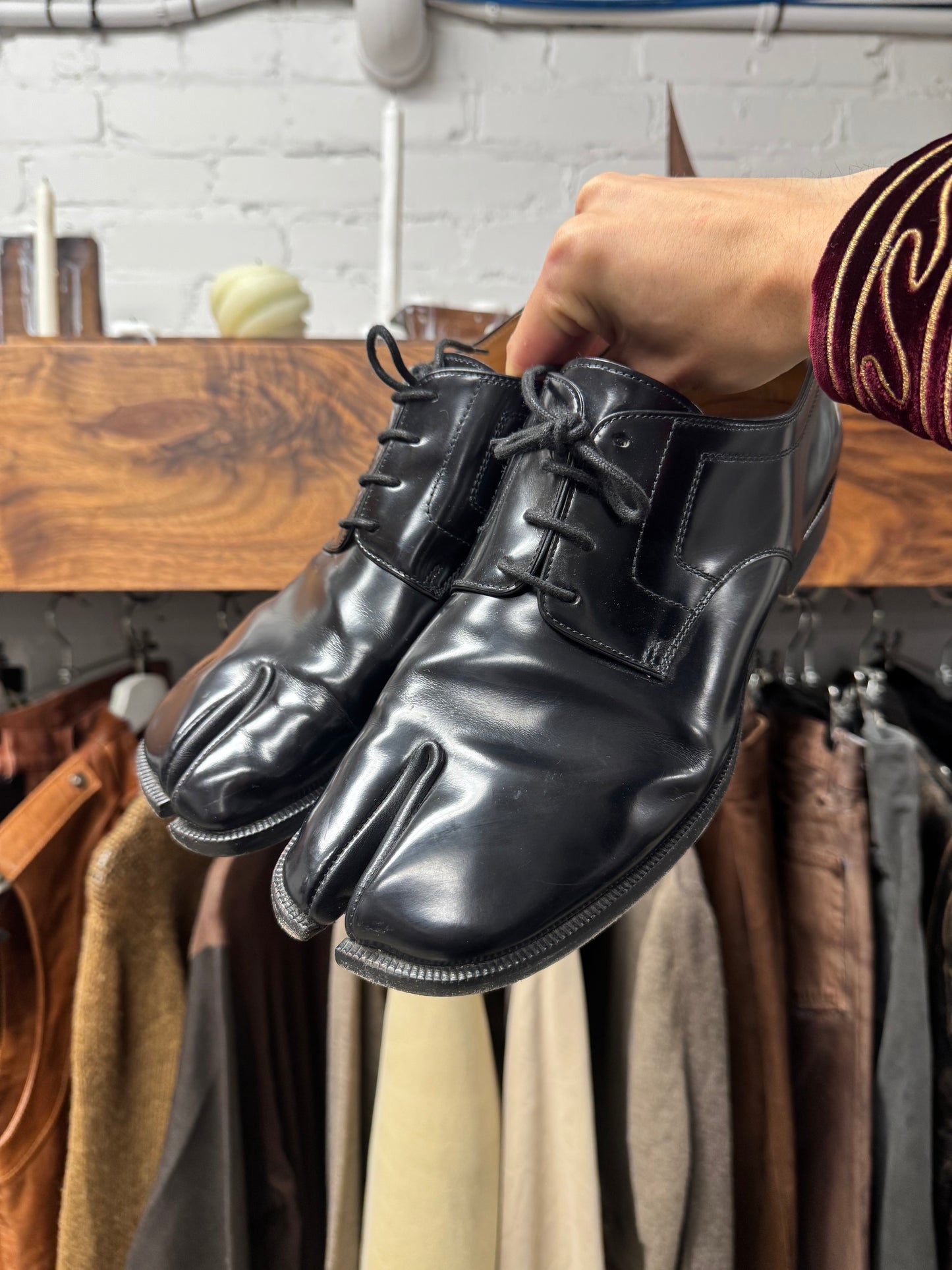Maison Margiela ‘Tabi’ Split Toe Leather Derbies