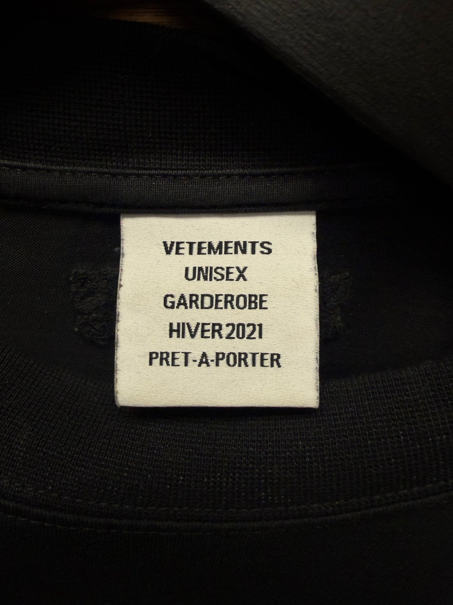 AW2021 Vetements ‘Too Naughty’ Oversized Black Slogan T-Shirt