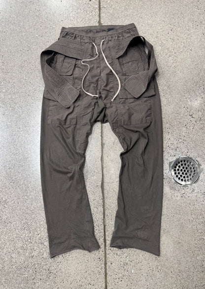 AW2007 Rick Owens ‘Exploder’ Dust Brown Creatch Cargo Pants