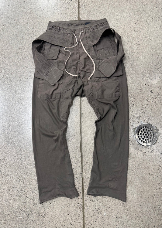 AW2007 Rick Owens ‘Exploder’ Dust Brown Creatch Cargo Pants
