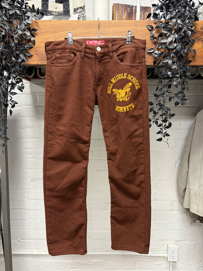 AW2002 Junya Watanabe x Levi’s ‘Varsity School Crest’ Wool Straight Cut Pants