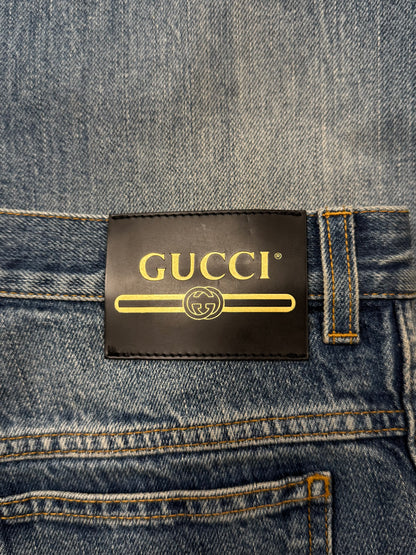 Gucci Flared Blue Bell Bottom Denim
