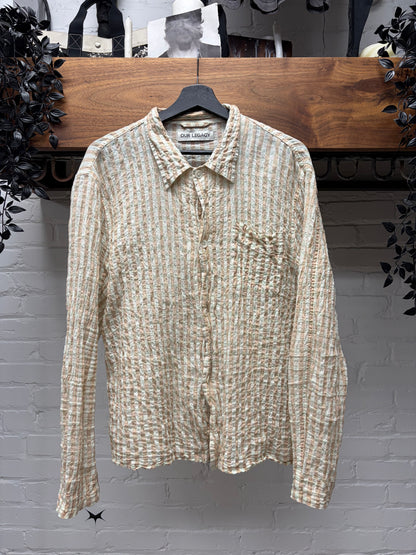 Our Legacy Gingham Plaid Brown/Mint Cotton ‘Box’ Button Up Shirt
