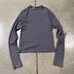 Marni Ribbed ‘Plum’ Grey/Purple Long Sleeve Top
