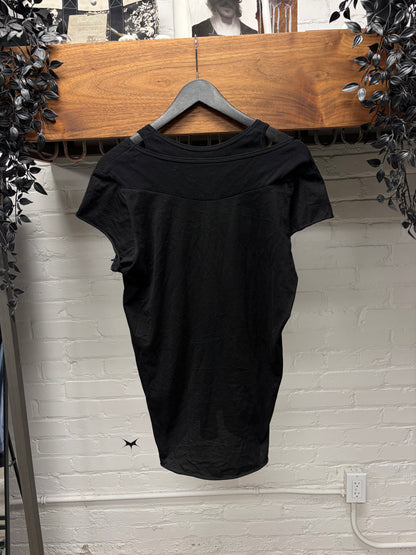 SS2025 Julius Layered Ribbed Black Tank Top/T-Shirt