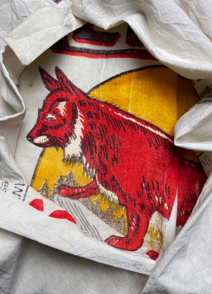 1/1 Bode Rice Bag Repurposed Cotton Hand Painted Trousers