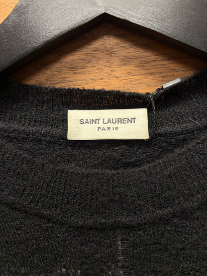2016 Saint Laurent by Hedi Slimane Black Loose Gauge Knit Sweater