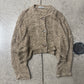 Issey Miyake ‘Shag’ Cropped Brown Wool Cardigan