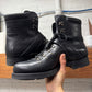 Prada Calfskin Leather ‘Hiking’ Buckle Strap Ankle Boots