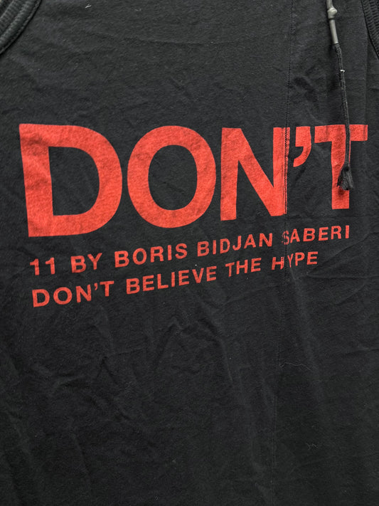 Boris Bidjan Saberi ‘DON’T’ Black/Red Slogan Tank Top