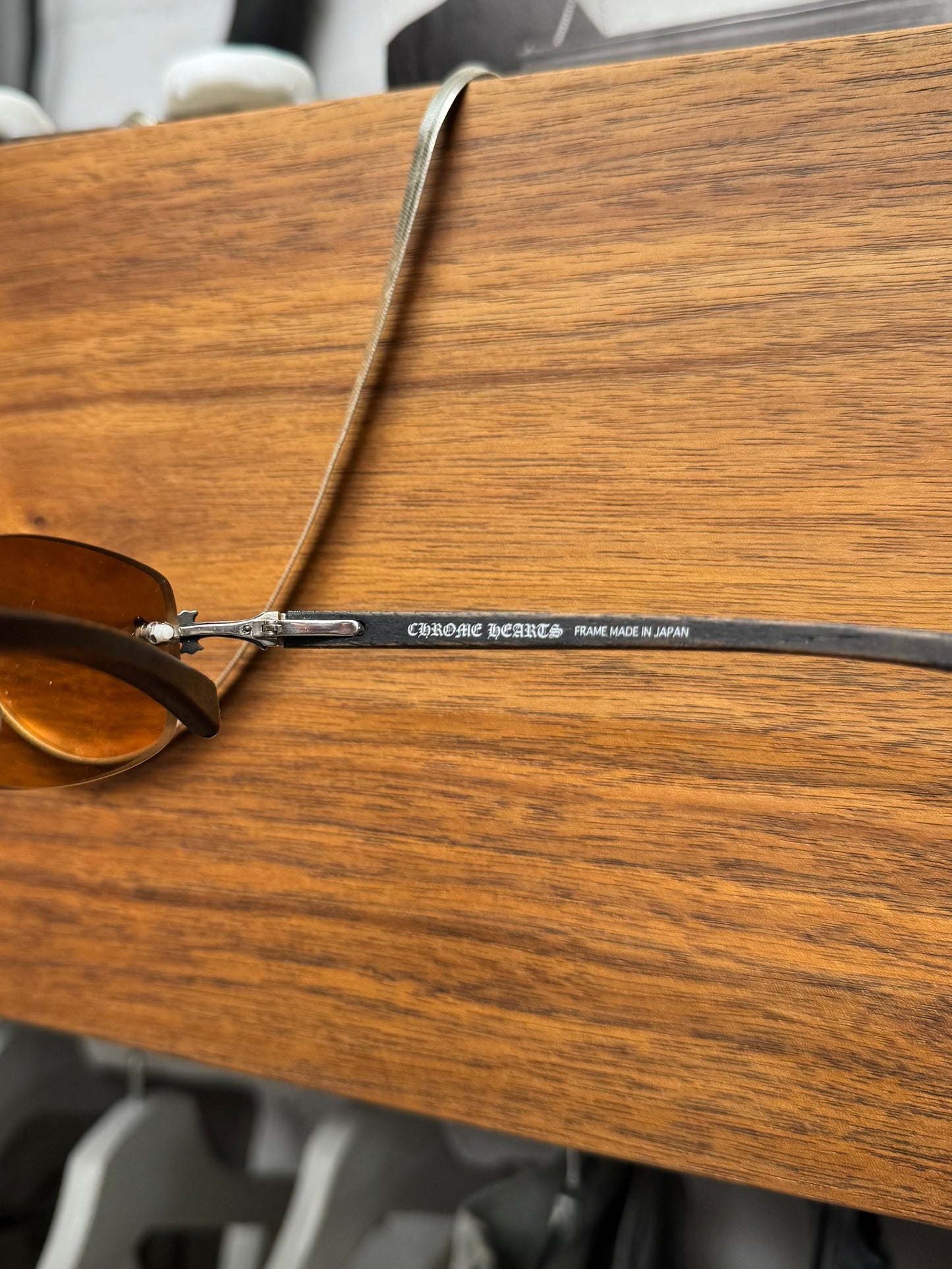 Chrome Hearts Ebony Wood ‘Cherry B’ Square Shape Sunglasses