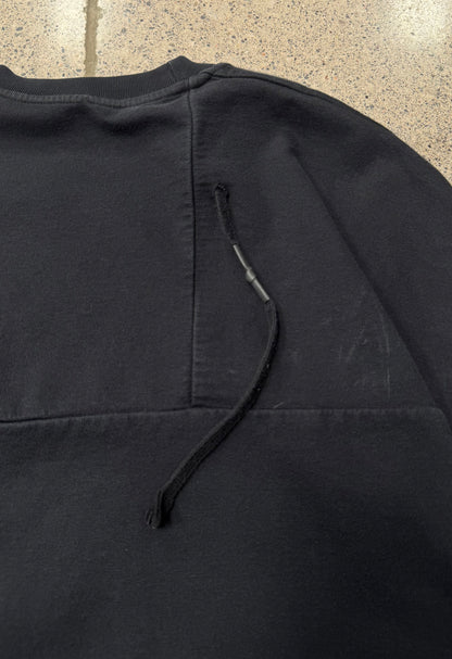 11 by Boris Bidjan Saberi ‘Thumbhole’ Black Sweatshirt