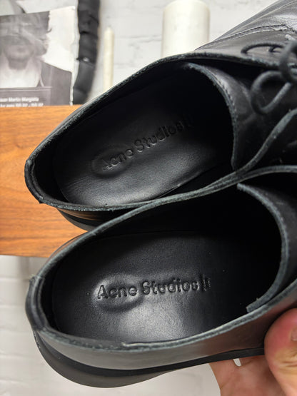 Acne Studios ‘Berby Stars’ Black Leather Low Top Derbys