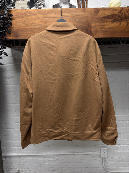 Prada Boiled Wool ‘Camel Hair’ Zip-Up Harrington Work Jacket
