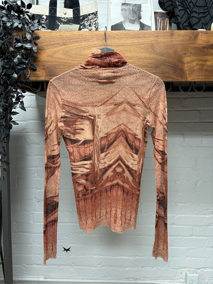 SS2004 Jean Paul Gaultier ‘Trompe L’œil’ Mesh ‘Button Up’ Top