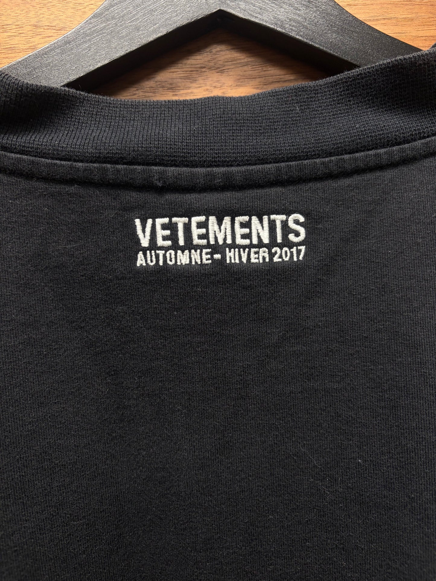 AW2017 Vetements Pour Homme ‘May the Bridges I Burn Light the Way’ Oversized Long Sleeve Shirt