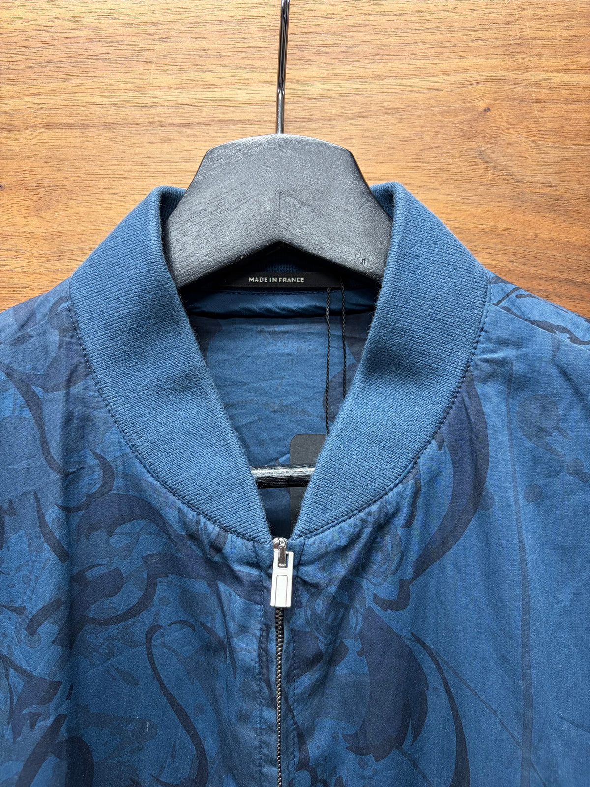 Hermes ‘Eperon D’or’ Blue Lightweight Cotton Bomber Jacket