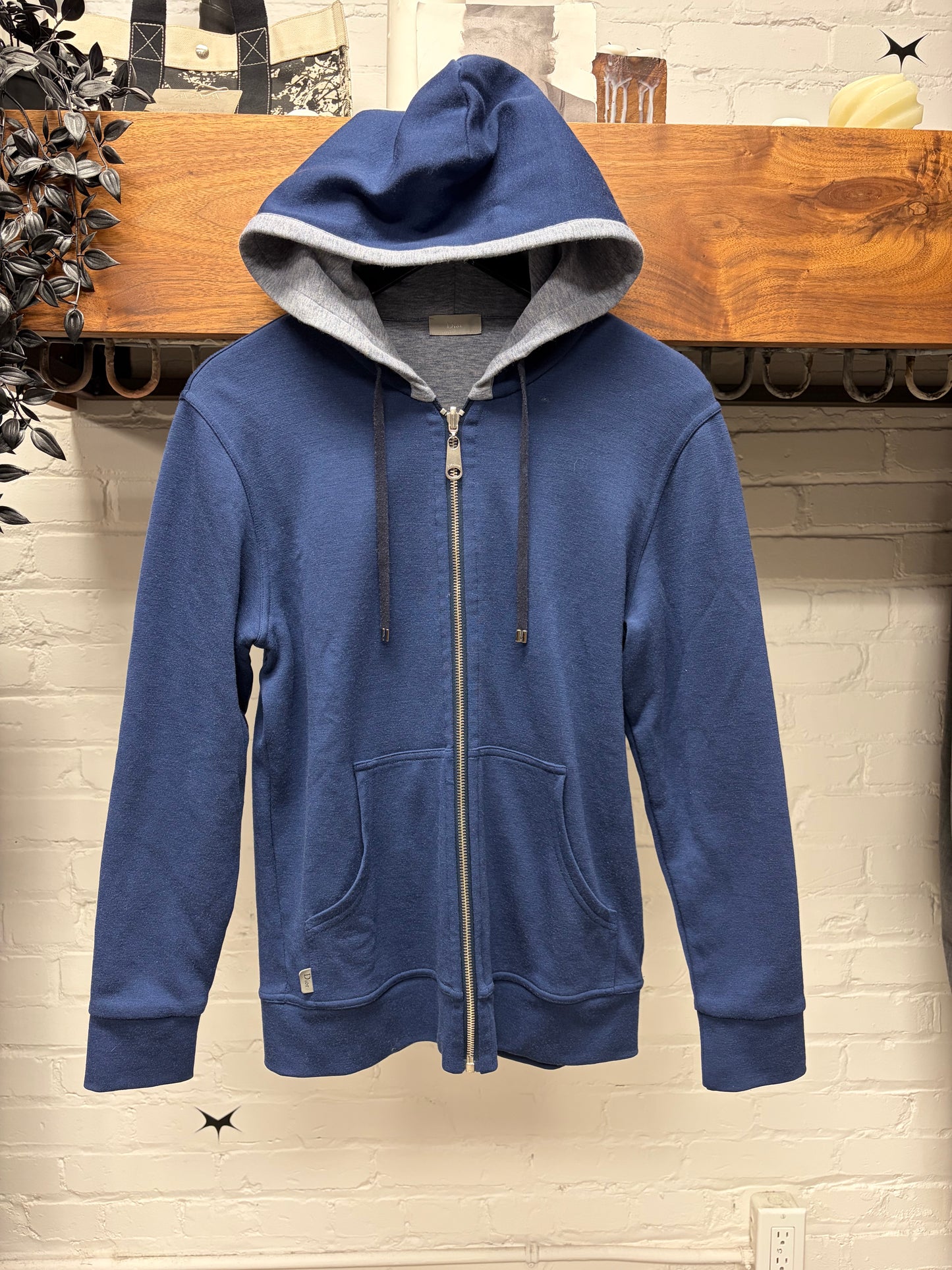 Dior Homme Reversible Blue/Grey Cotton Hoodie