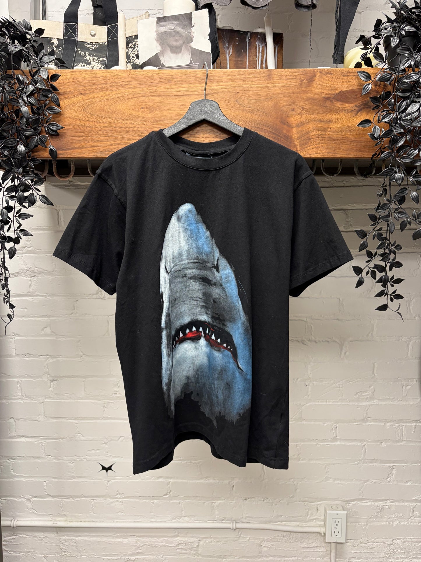 SS2016 Givenchy by Ricardo Tisci ‘Shark’ Black Graphic T-Shirt