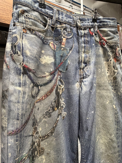 Acne Studios ‘Trompe L’œil’ Super Baggy Chain Denim