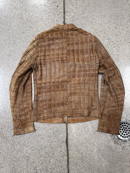 2000s Dolce & Gabbana ‘Braided’ Lambskin Leather Jacket