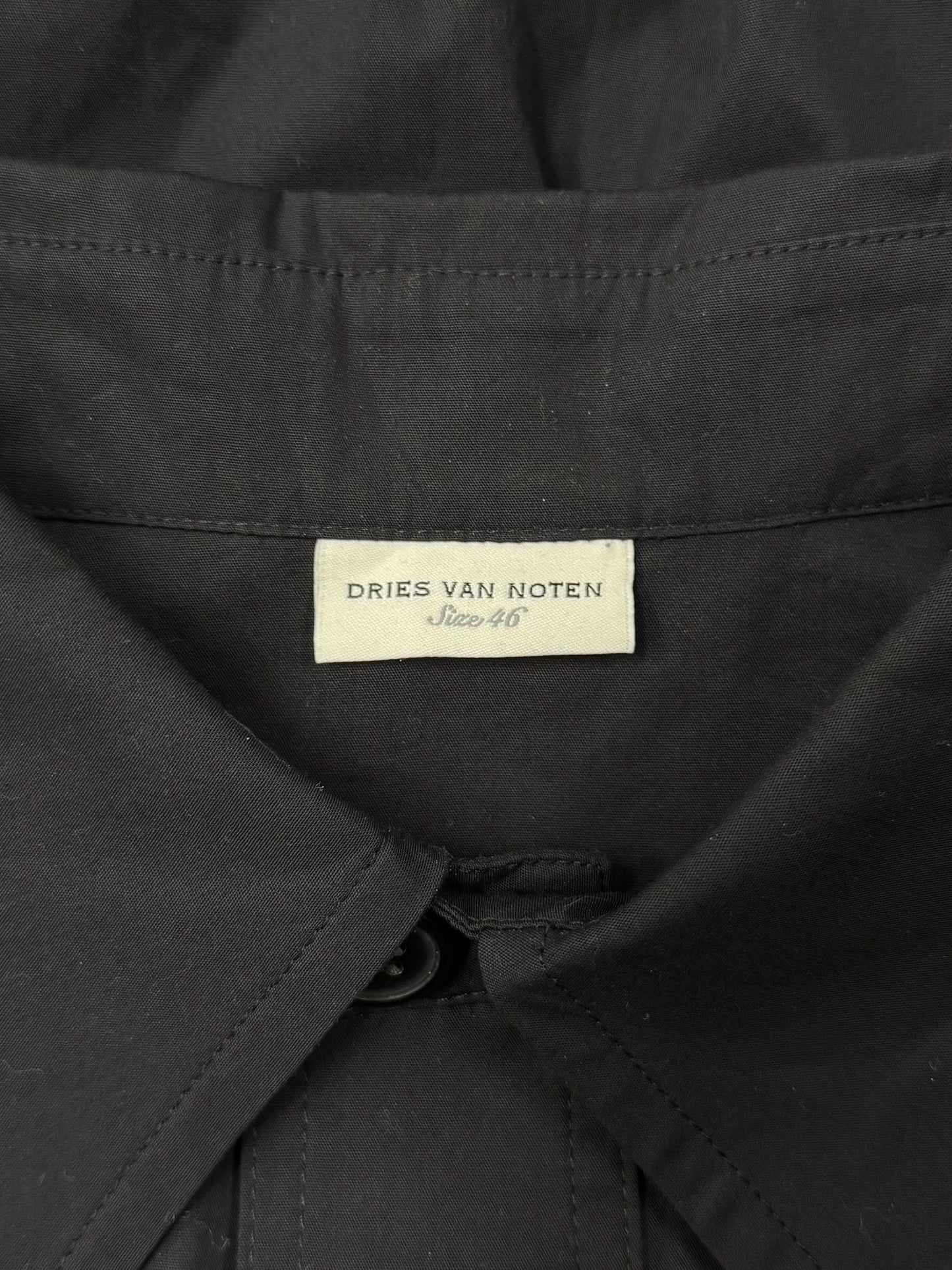 Dries Van Noten Black Long Sleeve Polo