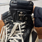 Chrome Hearts x Rick Owens Geobasket Black/White Leather High Top Sneakers