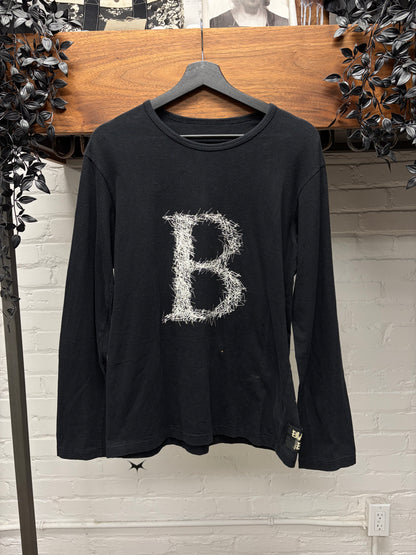 Yohji Yamamoto Black Scandal Graphic Long Sleeve Shirt