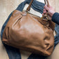 Miu Miu Jumbo Brown Leather Tote/Shoulder Bag