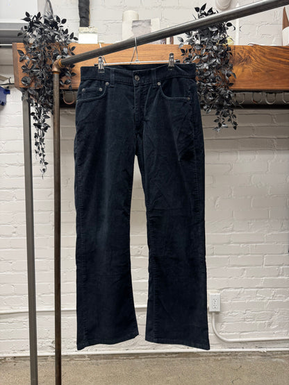 Mid 2000s Gucci Faded Blue Corduroy Flared Leg Pants