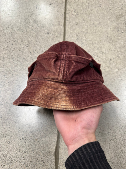 Kapital Sun-Faded Red Corduroy Bucket Hat
