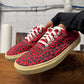 Saint Laurent ‘Babycat’ Red Leopard Print Low Top Sneakers
